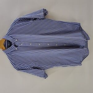 Polo Ralph Lauren Shirt Mens Large Blue Gingham Plaid Button Up Short Sleeve